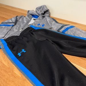 athletic zip up hoodie and basketball pants